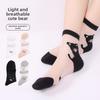 10 Pairs Summer Glass Socks Cute Cartoon Cat Jacquard Socks Summer Transparent Breathable Stockings