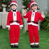 Рождественский детский комплект, красная новая одежда для выступлений для мальчиков и девочек, детская фотография, одежда Санта-Клауса