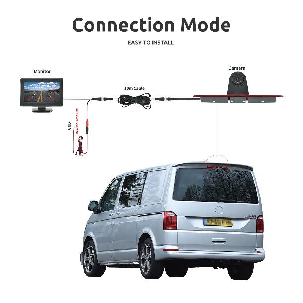 Камера заднего вида автомобиля Стоп-сигнал 4,3-дюймовый монитор для Mercedes-benz Sprinter W906 | Volkswagen Crafter Caravelle T5/T6