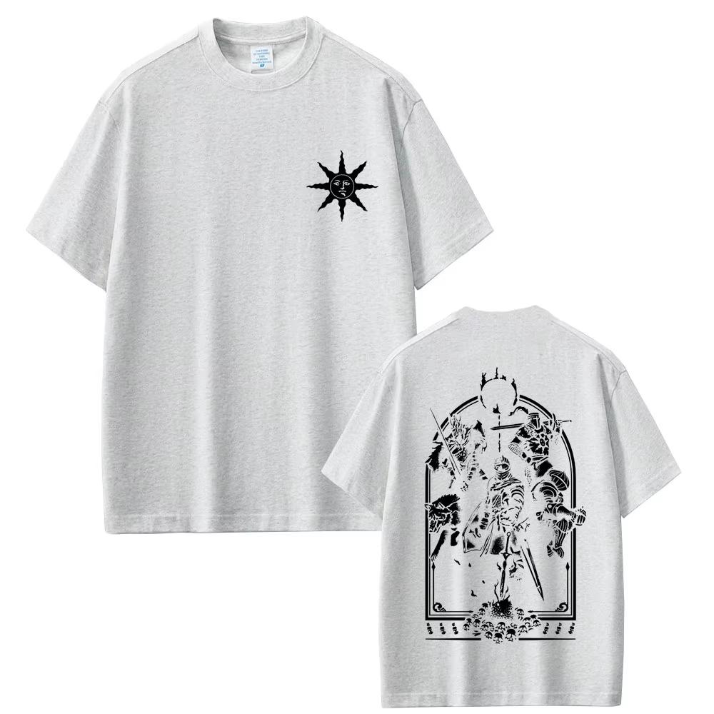 Game Dark Souls Praise The Sun Graphic Tshirt 2026 Men Women Vintage Gothic Rock Tshirts Mens Casual Cotton Short Sleeve Top