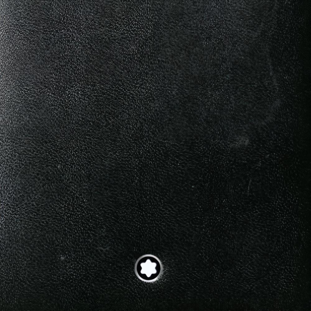 Montblanc Meisterstück Шестиугольный Белый Звездный Логотип Кожаный Держатель для Карт Кошелек Мужские Кошельки Черный 15499