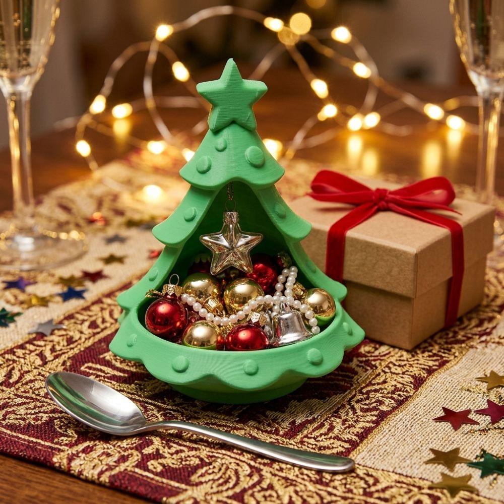 Star Top Accent Christmas Tree Storage Tray 3D Printed Candy Storage Container Entrance