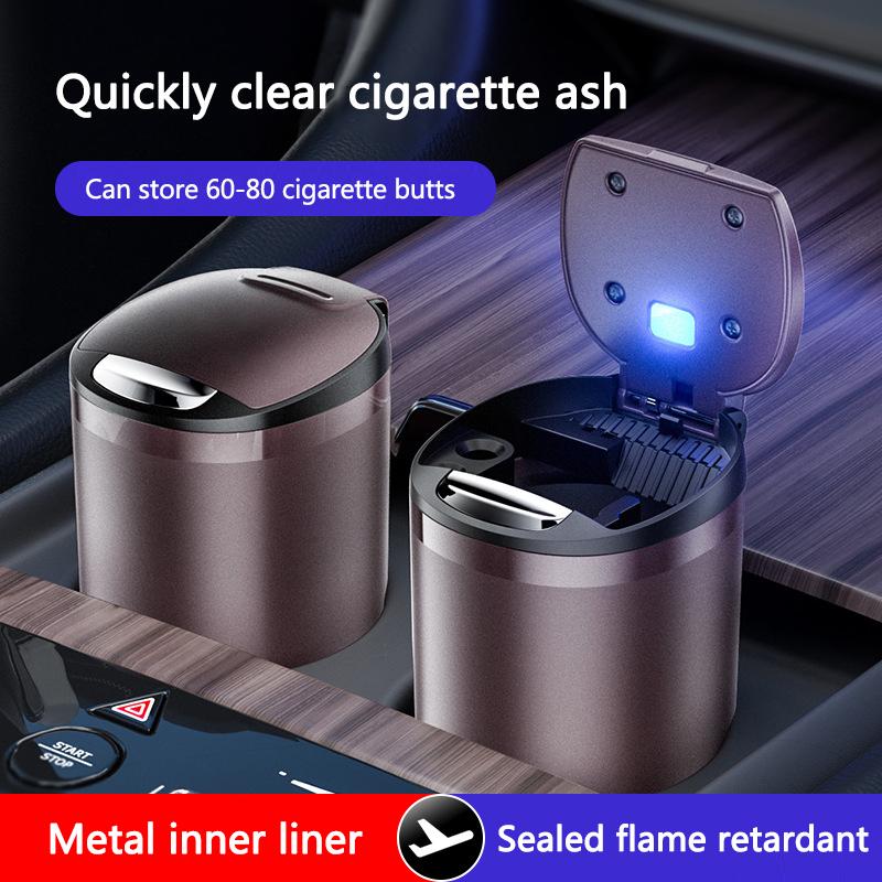 Motorcycle Car Interior Ashtray LED Light Portable Smoke Ashes For Porsche 911 Cayenne Carrera-GT 928 Panamera Boxster Macan 918 RO2