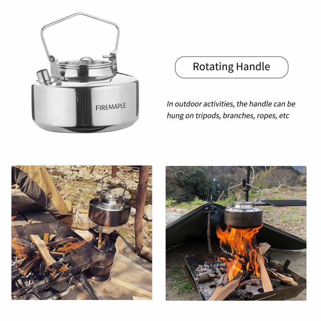 Fire Maple Antarcti Нержавеющая сталь Туристический Кемпинговый Чайник Бушкрафт Наружный Прочный Чайник S304 0.6/1.0/1.2/1.5L 295г