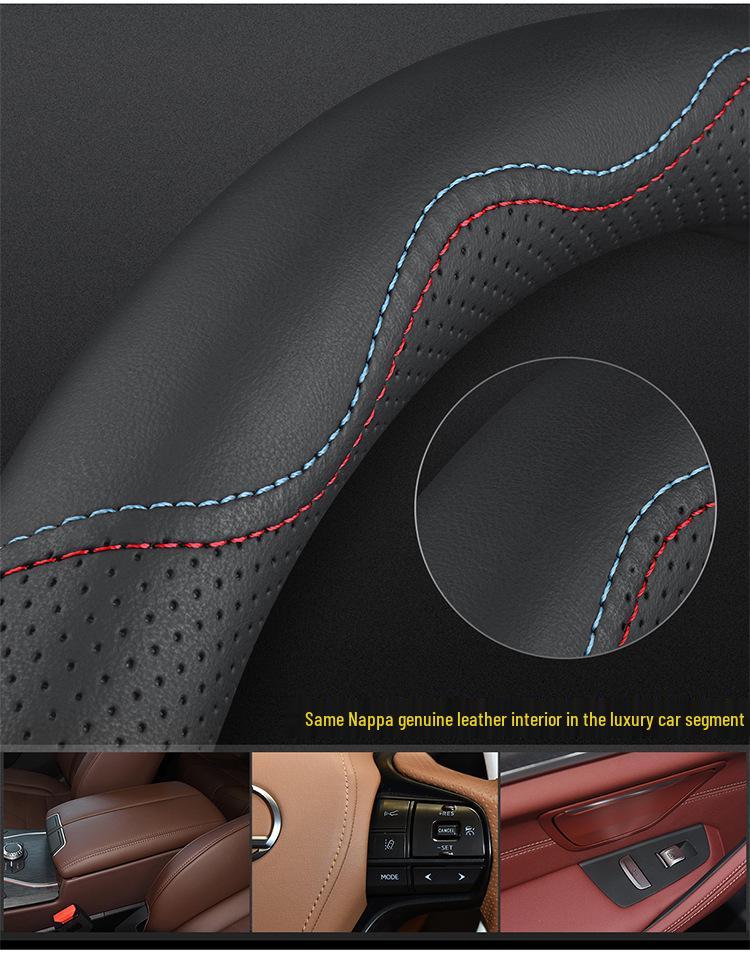 Genuine Leather Steering Wheel Cover for GAC Trumpchi GS8, GS4, M8, M6, GS5, GS3, GA4, AION Y, Mei 580V