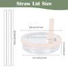 Set of 2 Flip Straw Lids for Stanley Quenchers - Leak-Proof, Reusable Lids for 30 oz Tumblers (White)