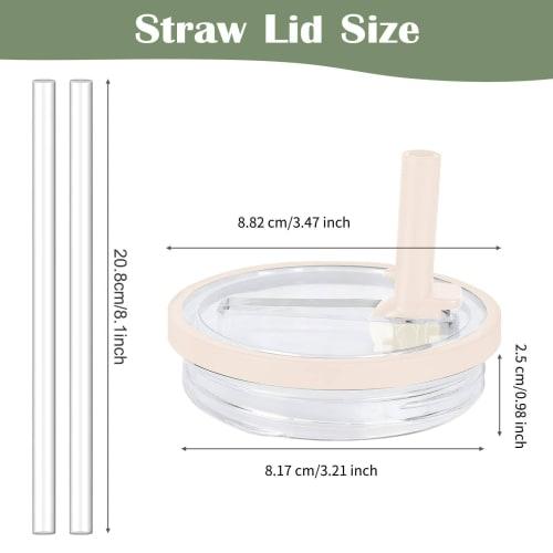 Set of 2 Flip Straw Lids for Stanley Quenchers - Leak-Proof, Reusable Lids for 30 oz Tumblers (White)