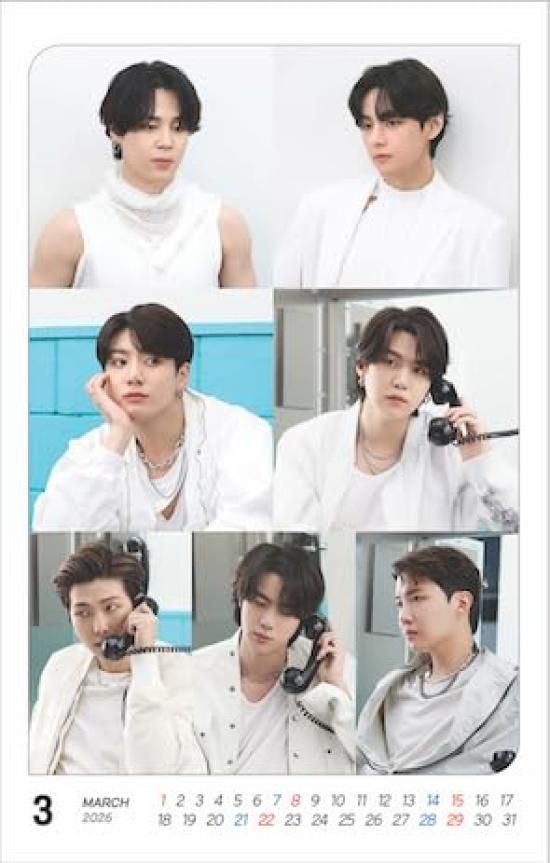 Товары Bangtan 2026 Настенный календарь