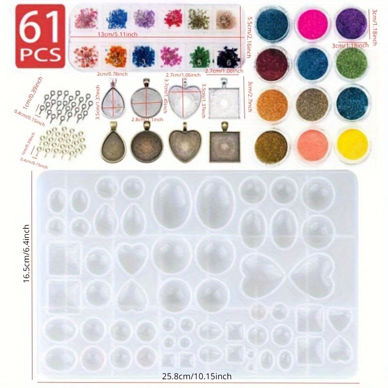 186 Pieces Silicone Resin Casting Molds Starter Kit , Alphabet Number Molds for Resin Casting, DIY Crystal Glue Jewelry Mold Set