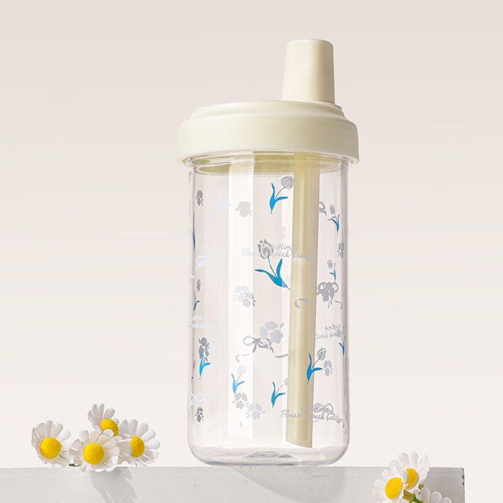 500ml Straw Water Bottle Plastic Milk Tea Drinks Water Cup Fashion Coffee Juice Cups