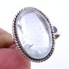 Natural Aquamarine Gemstone Handmade 925 Solid Sterling Silver Ring Size 6 F9E59