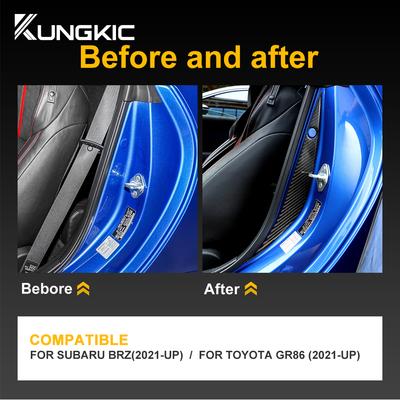 Отделка из настоящего углеродного волокна для Subaru BRZ Toyota GR86 2025 2025 2025 2025 Накладка на дверь автомобиля, полоска на бампер, наклейка, защитная кромка, защита от царапин