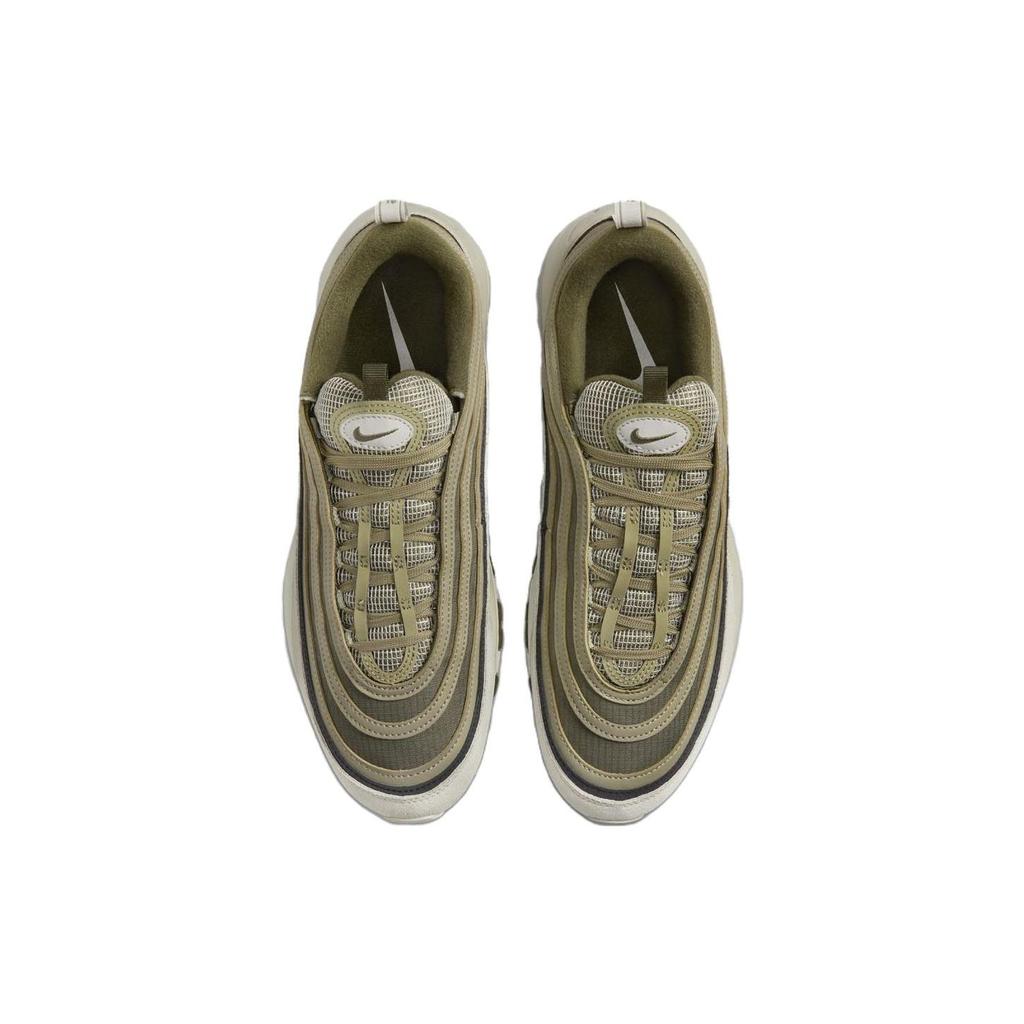 Nike Air Max 97 SE Light Bone Medium Olive Мужские кроссовки Зеленый Нейтрально-Оливковый Черный FB9619-002