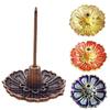 Alloy Incense Burner Stick Holder Buddhism Lotus Line Incense Plate Sandalwood Coil Base Temples Yoga Studios Home Decoration