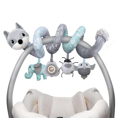 Игрушки для автокресла, игрушки для новорожденных, игрушки для младенцев 0–3 месяцев, спиральные плюшевые игрушки для автокресла, коляски для кроватки для детей 0, 3, 6, 9, 12 лет, мальчиков и девочек, младенцев