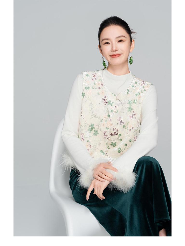 2025 Осень Женская Юбка Миди из Бархата с Завышенной Талией и Хвостом Русалки - Приталенный Дизайн в Национальном Стиле А-силуэта