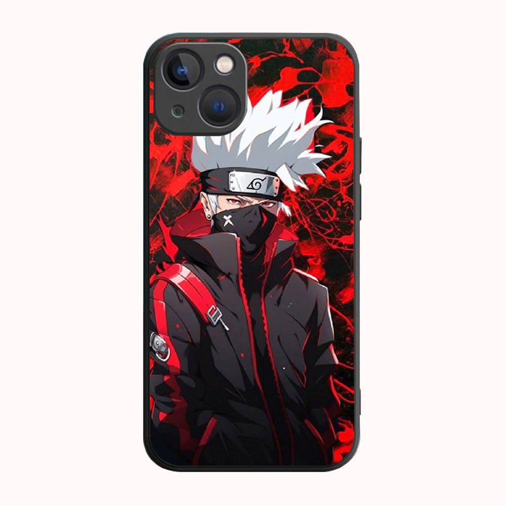 Черный чехол B-5 Naruto Itachi для Redmi 10A 10C 12C 13C 9A 9C 9T A3X Note 10 9 9S 10S iPhone 11 12 13 14 15 16 X XS Pro Max Mini 7 8 Plus XR