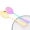 1Pc Serving Spoon Set Stainless Steel Hot Pot Spoon Colander for Dinner Household Public Dinnerware Slotted Spoon Kitchen Tableware