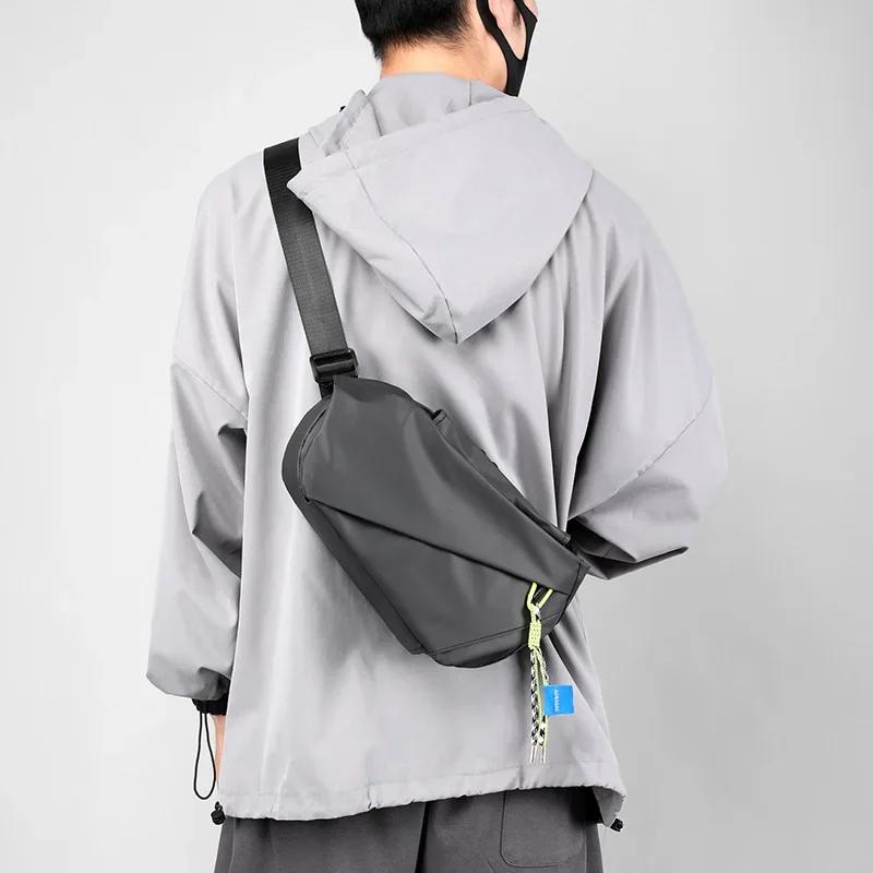 Shoulder Bag for Men Summer Casual Male Chest Bag Crossbody Travel Messenger Bag Purse