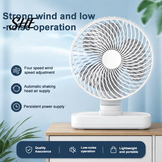 Electric Fan for Office Portable Desk Fan, Small Air Circulating 3 Speed Quiet Personal Cooling Adjustable Tilt Head Table Dorm Kitchen Circulator
