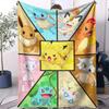 Vibrant Neon Pikachu Flannel Blanket Soft Warm Fleece Throw For Home Decor Sofa Bed Cover Travel Camping Shawl Pokémon Fans Gift