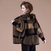 Size 6XL Mom Coat Winter Mink Fleece Hooded Jacket Middle-Aged Women Autumn Temperament Double-Sided Fleece Jacket