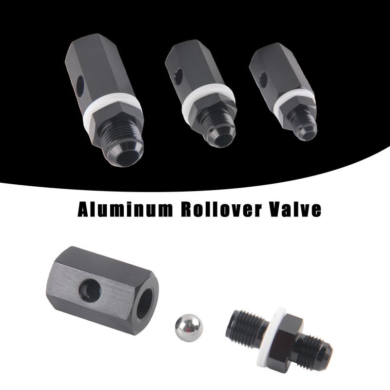6AN 8AN 10AN Rollover Valve Aluminum Fuel Cell Tank Mounted Hose Line Fitting