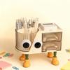 Yousheng Подставка для карандашей Большая вместимость Вращающийся на 360 градусов Органайзер для стола Многослойное зонированное решение для хранения ручек линеек ножниц Офисный настольный