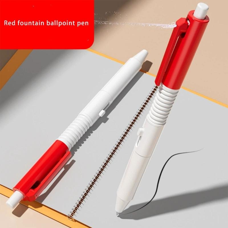 3/6/9pcs Black Ink Ballpoint Pen Squirting Toy Smooth Writing Pen Water Sprays Pen Writable Pen for School Office