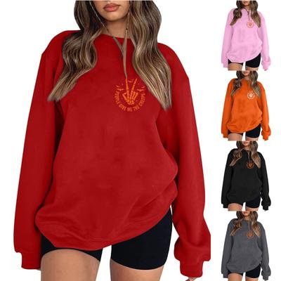 Женские модные топы, повседневные свободные пуловеры в полоску с круглым вырезом и длинными рукавами