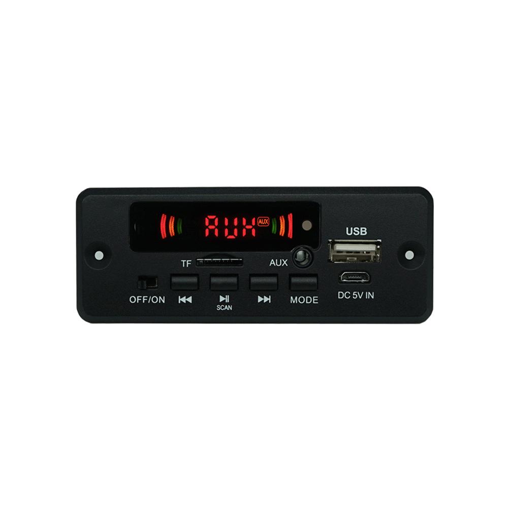 Handsfree Bluetooth 5.0 MP3-плеер Декодер Плата 2 x 3 Вт Музыкальный динамик Автомобильный FM-радио Модуль TF USB AUX Аудио Автомобильный Handsfree 12 В/36 В