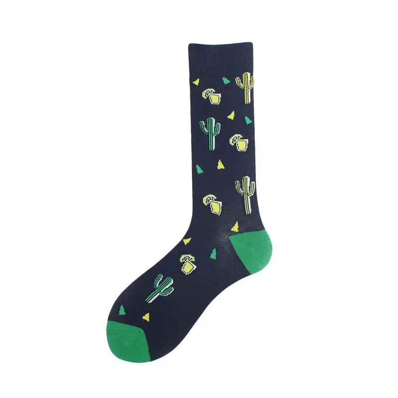 1 Pair Animal Funny Socks Men Divertidos Aliens Dinosaur Pug Panda Flamingo Cactus Sokken Unisex Novelty Skateboard Crazy Meias