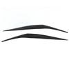 Pair Front Headlight Eyebrow Eye Lid Cover Trim Glossy Black Replacement for Ford Fiesta MK6.5