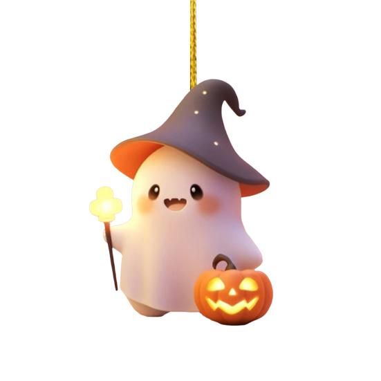 Halloween Ornament Cute Ghost Pumpkin Decor Car Interior Decor Pendant Decoration for Halloween Party Gift
