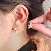 Японские и корейские мини-серьги-гвоздики Love, женские милые маленькие бриллиантовые серьги, простые украшения для ушей
