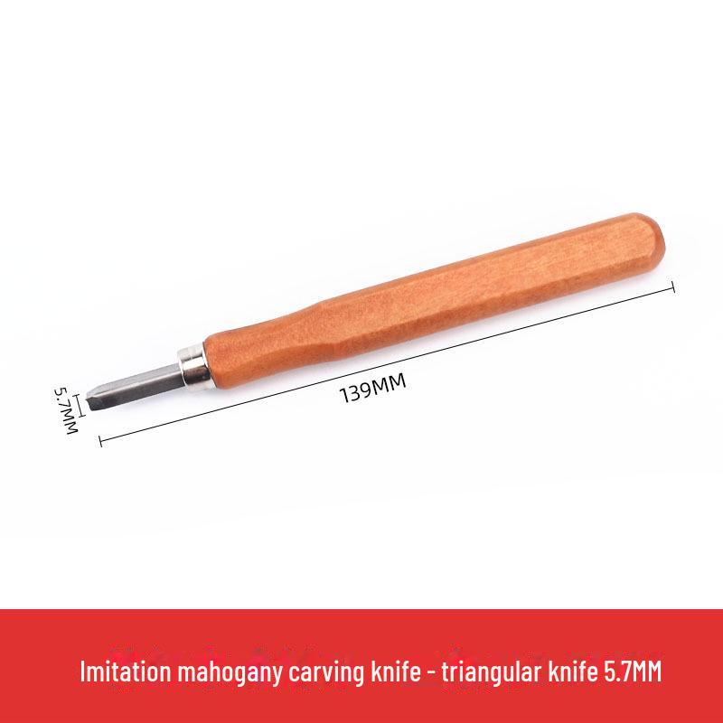 Набор ножей для резьбы по дереву ручной работы: В комплект входят нож для резьбы, перочинный нож, художественная печать, резиновый штамп. Идеально подходит для работ по дереву и штукатурке.