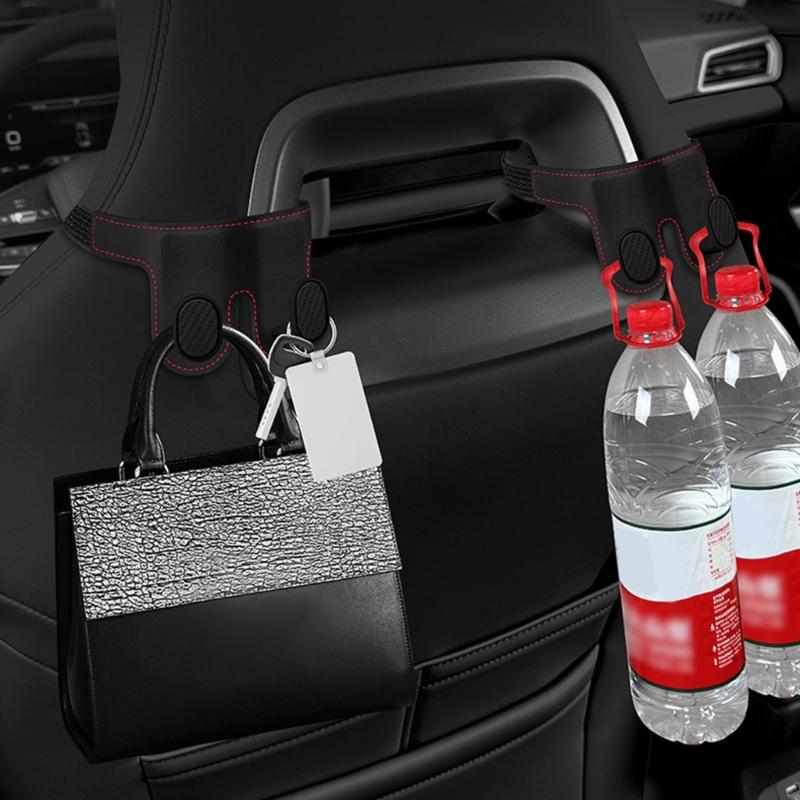 Car Interior Storage Hook Automotive Back Seat Hook for Handbag Purse Umbrella Heavy Duty Car Headrest Hook Organizer
