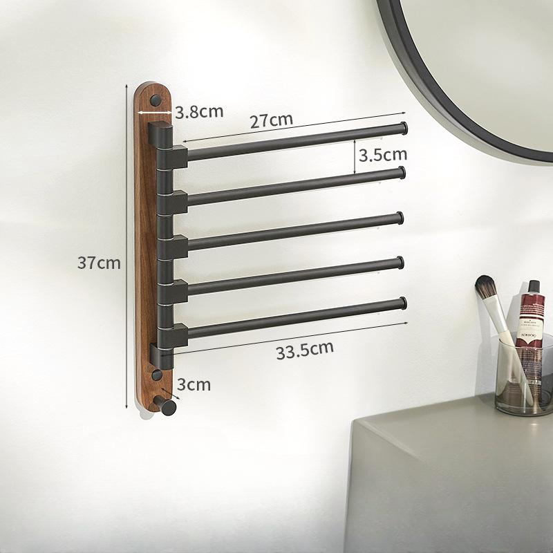 Поворотные вешалки для полотенец из грецкого ореха, держатель для полотенец и халатов, настенные, вращающиеся аксессуары для ванной