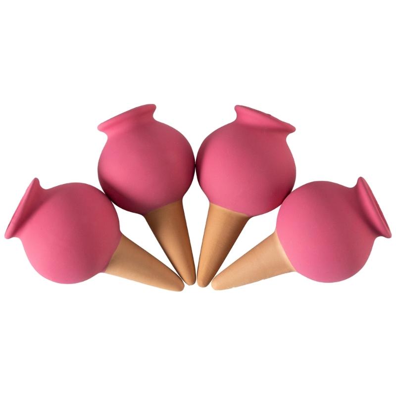 4Pcs Small Wine Bottle Automatic Plant Dripper Terracotta Potted Plant Watering for Indoor Outdoor Garden Yard Warering