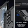 Магнитный роскошный матовый чехол для телефона Samsung Galaxy S25 S24 S23 S22 Ultra Plus FE, защитный объектив, беспроводная зарядка, противоударный чехол