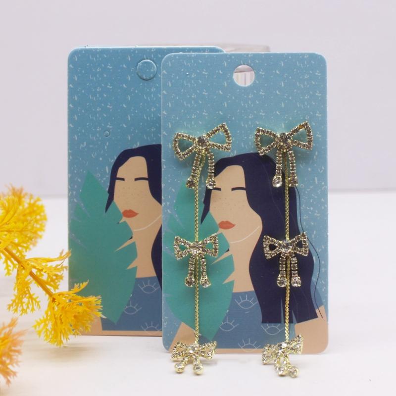 50pcs 5x9cm Earrings Cards Paperboard Jewelry Newest Arrived Popular Display Cardboard Hot Sale Fashion Design Delicate Cards