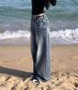 Y2k 2000s Vintage Baggy Jeans Woman Harajuku Streetwear Oversize Denim Pants Korean Style Gyaru Grunge Hip Hop Trousers