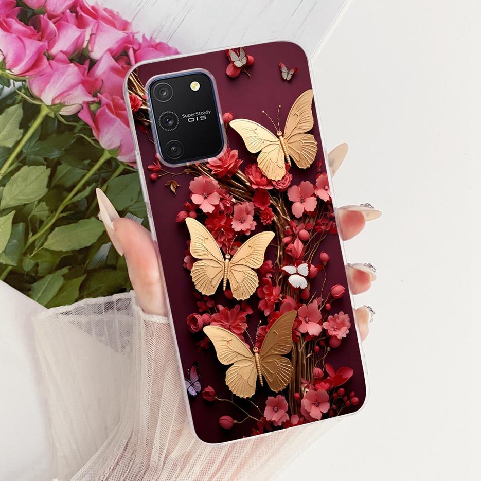 Чехол для Samsung Galaxy S10 Lite SM-G770F, Роскошный чехол с рисунком «Дерево и бабочки», Мягкий силиконовый чехол для телефона, Сумки для Samsung S10 Lite