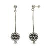 Real 925 Sterling Silver Jewelry Antique Bead Drop Dangler Earring for Women
