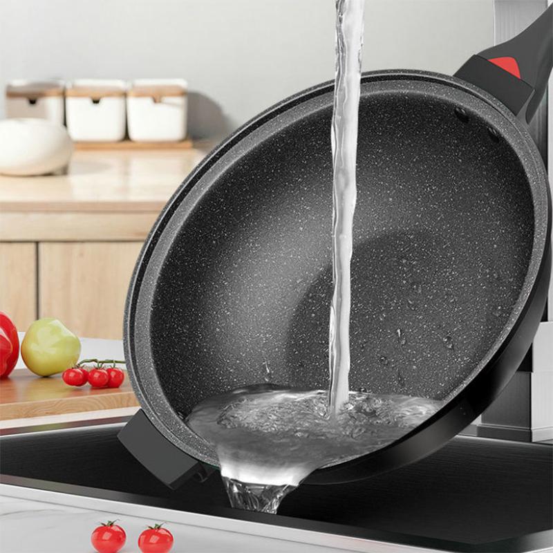 Maifan Stone, антипригарная сковорода вок с микродавлением, бытовая сковорода для приготовления пищи, многофункциональная газовая плита, индукционная плита, общая