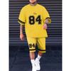 New Men's 3D Printed T-shirt Set Harajuku Fashion T-shirt Short-sleeved + Shorts Two Sets Plus Size Leisure Sports Suit