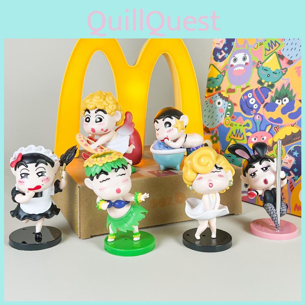 Funny Crayon Shin Chan Grass Skirt Maid Mermaid Angel Style Ornament Model