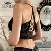 ECMLN Женская мода, кружевные прозрачные комплекты нижнего белья, бюстгальтеры, топы и шорты, тонкие бюстгальтеры, трусики со средней талией, соблазнительные комплекты бикини, нижнее белье, пижамы