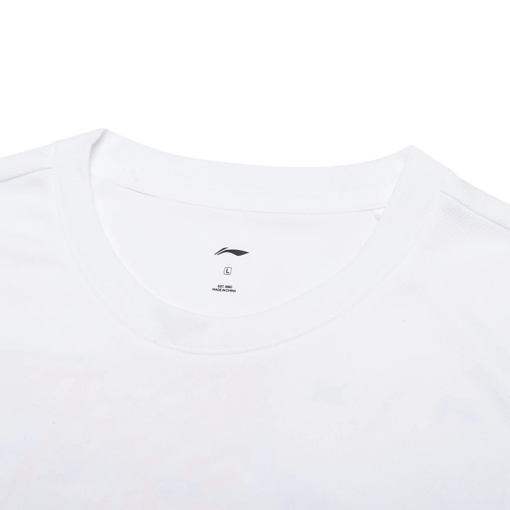 Футболка мужская с коротким рукавом и круглым вырезом Li Ning Tiger Letter Print, повседневная, белая ATSSC07-2