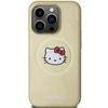 Etui do iPhone 13 Pro Max Hello Kitty MagSafe Skórzane Złote